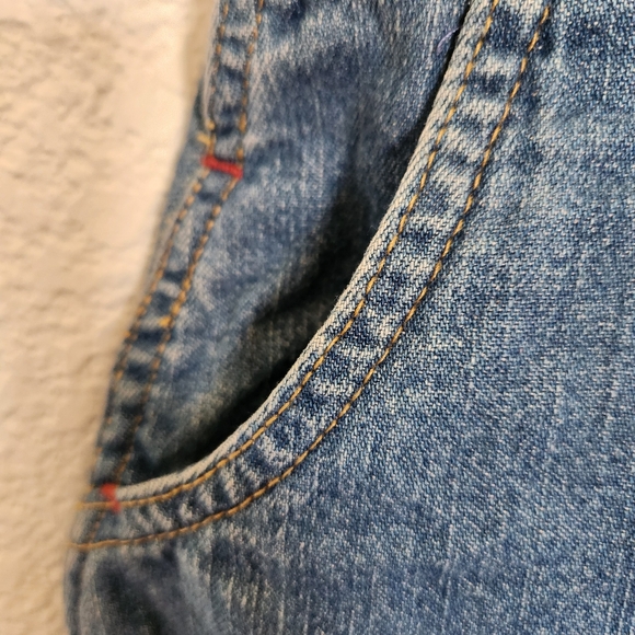 Ralph Lauren baby Jean dress overalls 100% Cotton pockets patchwork sz Small EUC - Picture 7 of 13